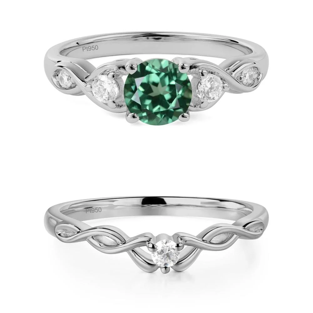Green Sapphire Twisted Ring - Image 21