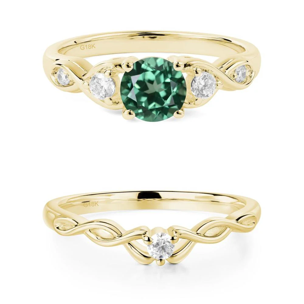 Green Sapphire Twisted Ring - Image 23