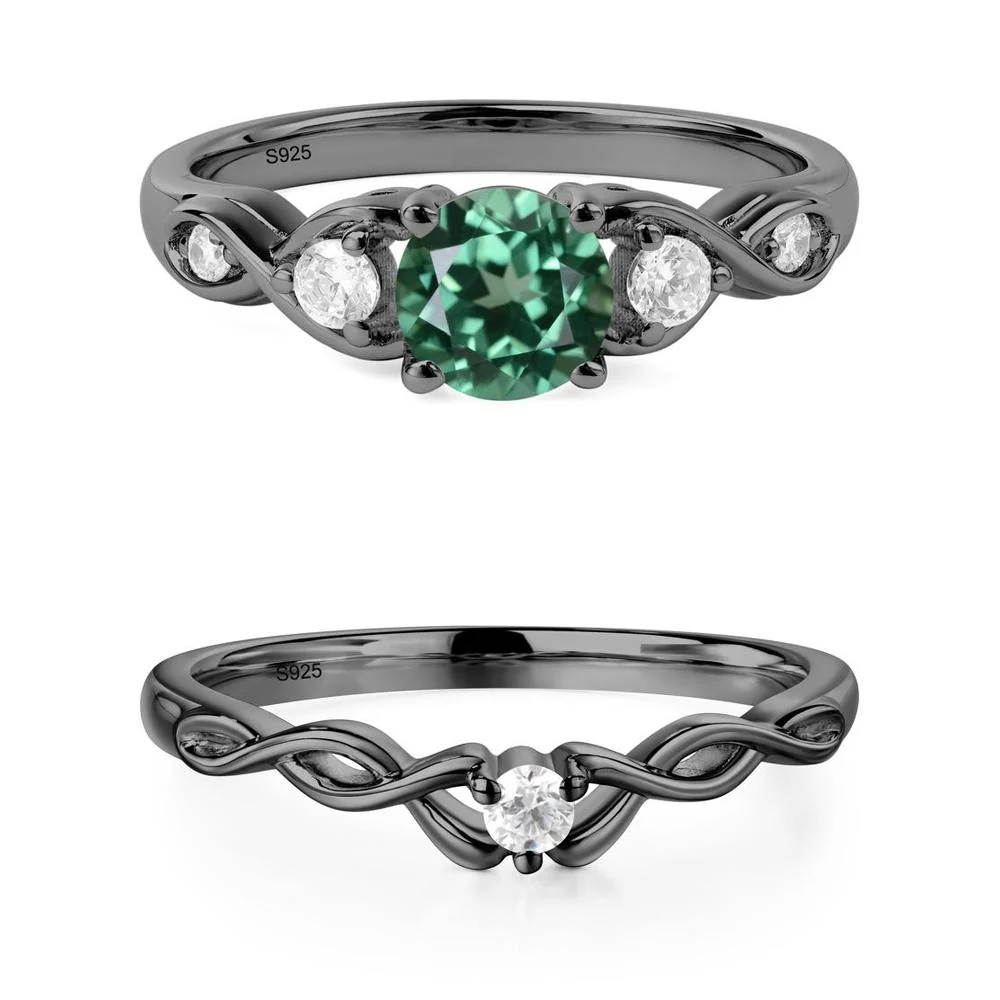 Green Sapphire Twisted Ring - Image 25