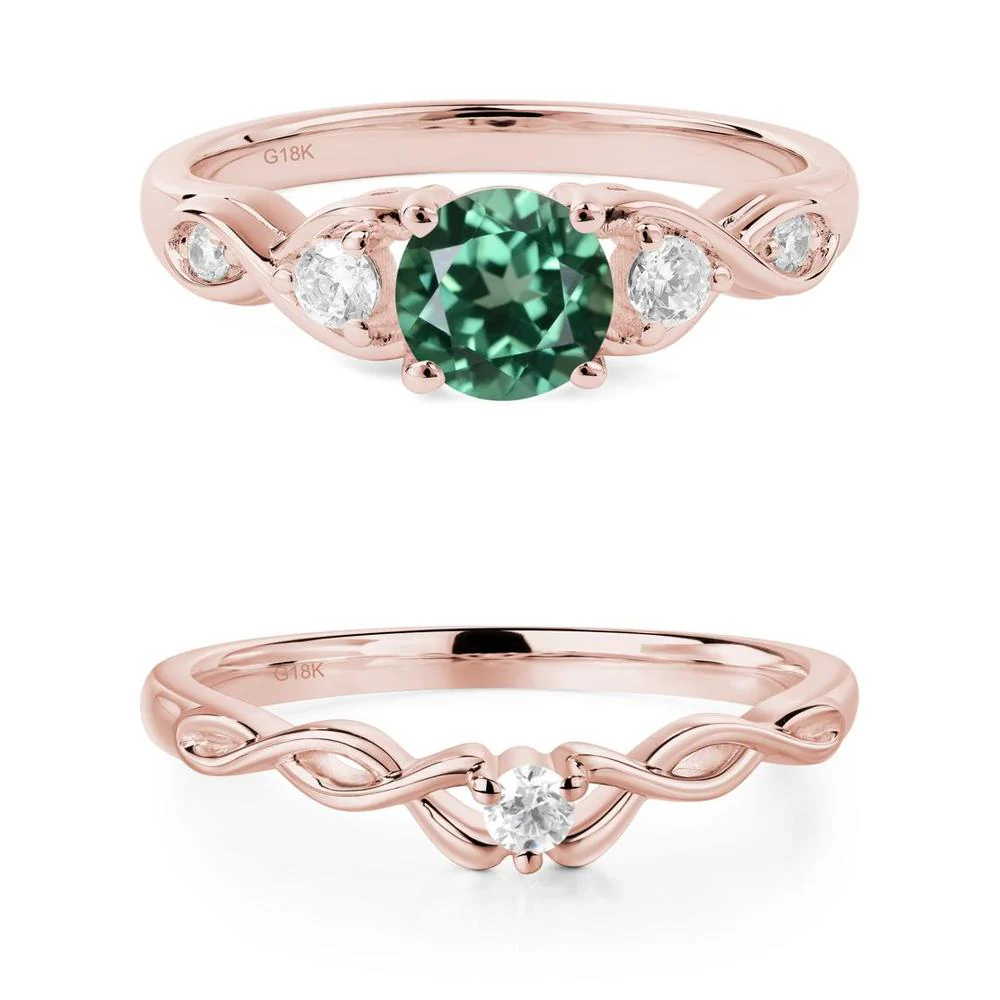 Green Sapphire Twisted Ring - Image 27