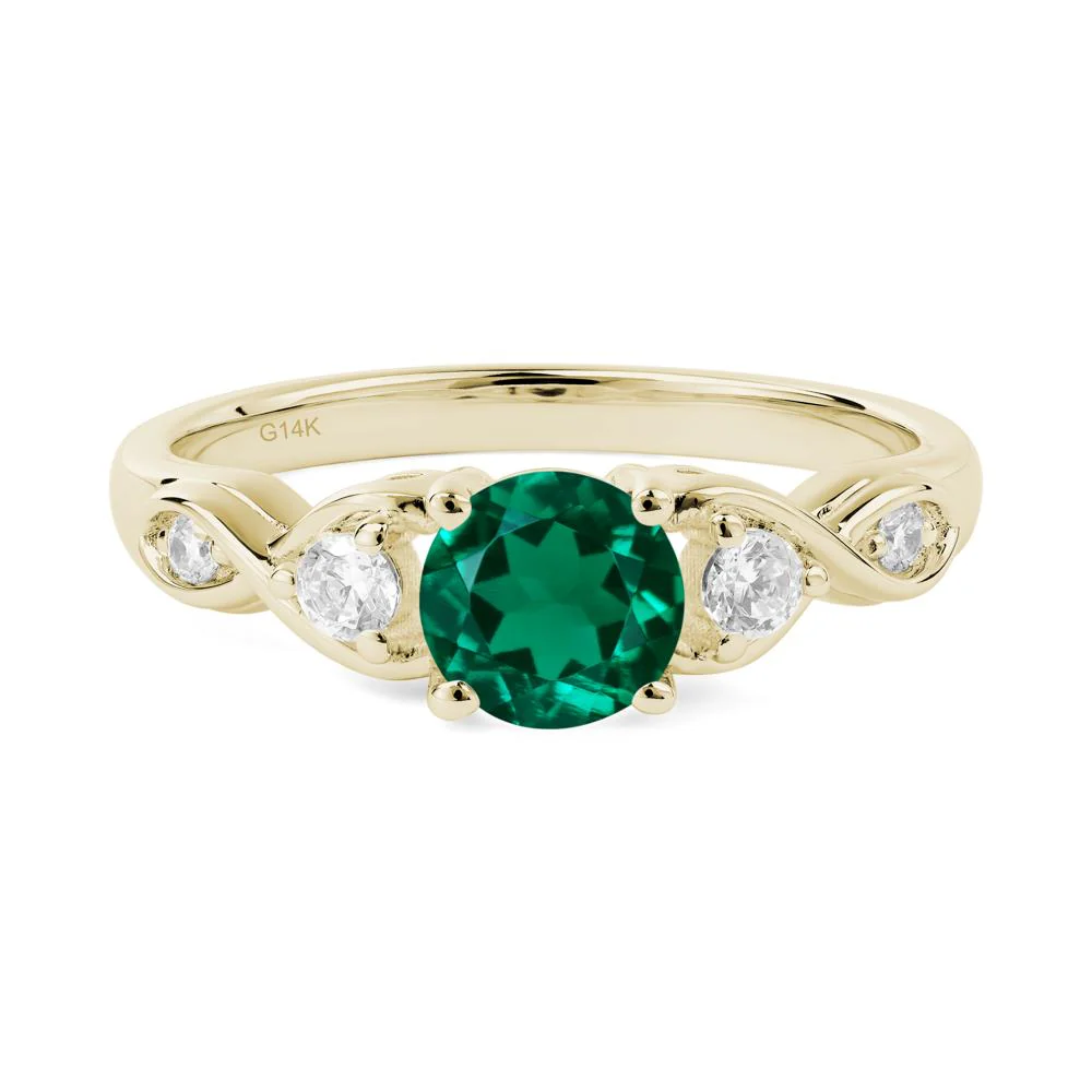 Emerald Twisted Ring - Image 2