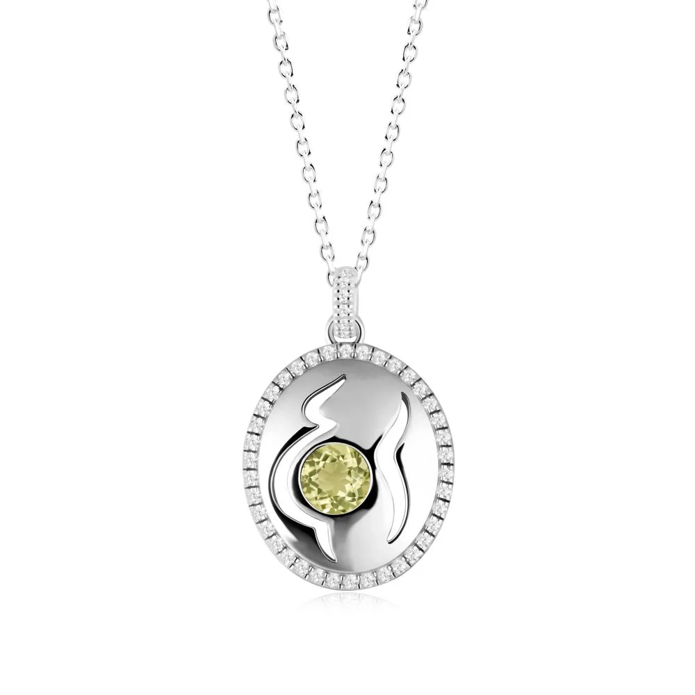 Motherhood Round Lemon Quartz Pendant - Image 4