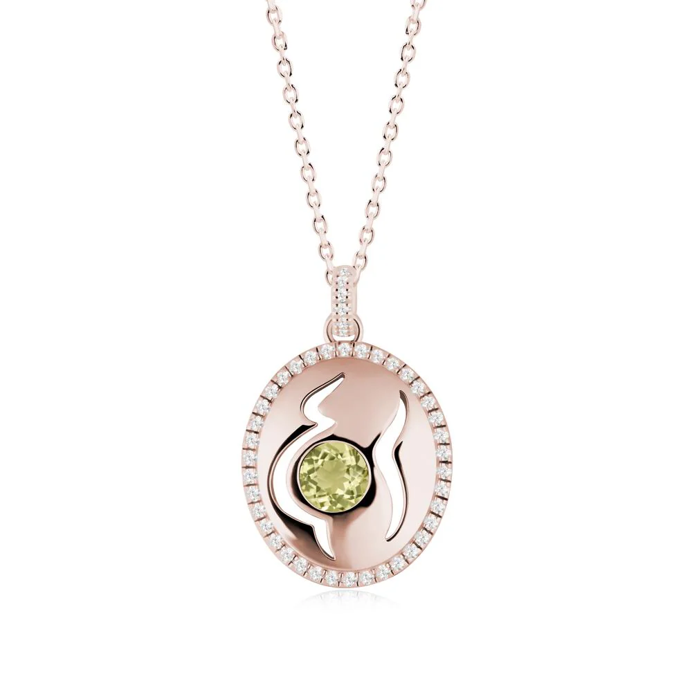 Motherhood Round Lemon Quartz Pendant - Image 5