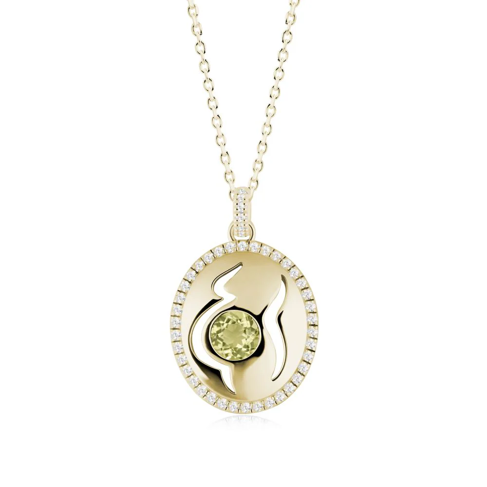 Motherhood Round Lemon Quartz Pendant - Image 6