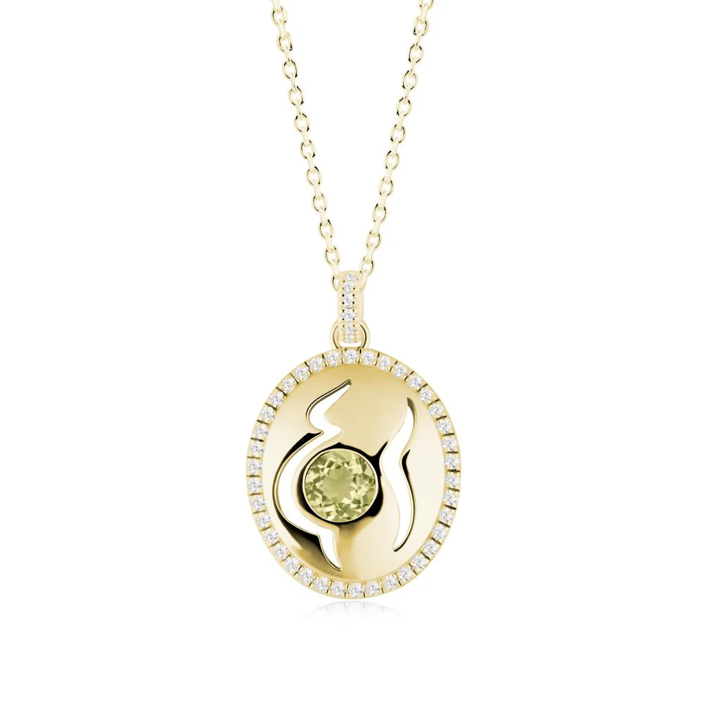 Motherhood Round Lemon Quartz Pendant - Image 7