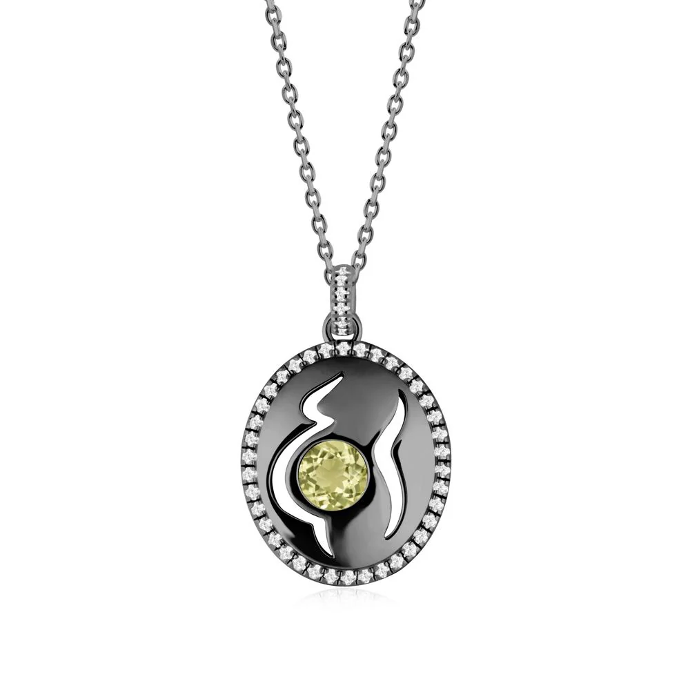 Motherhood Round Lemon Quartz Pendant - Image 9