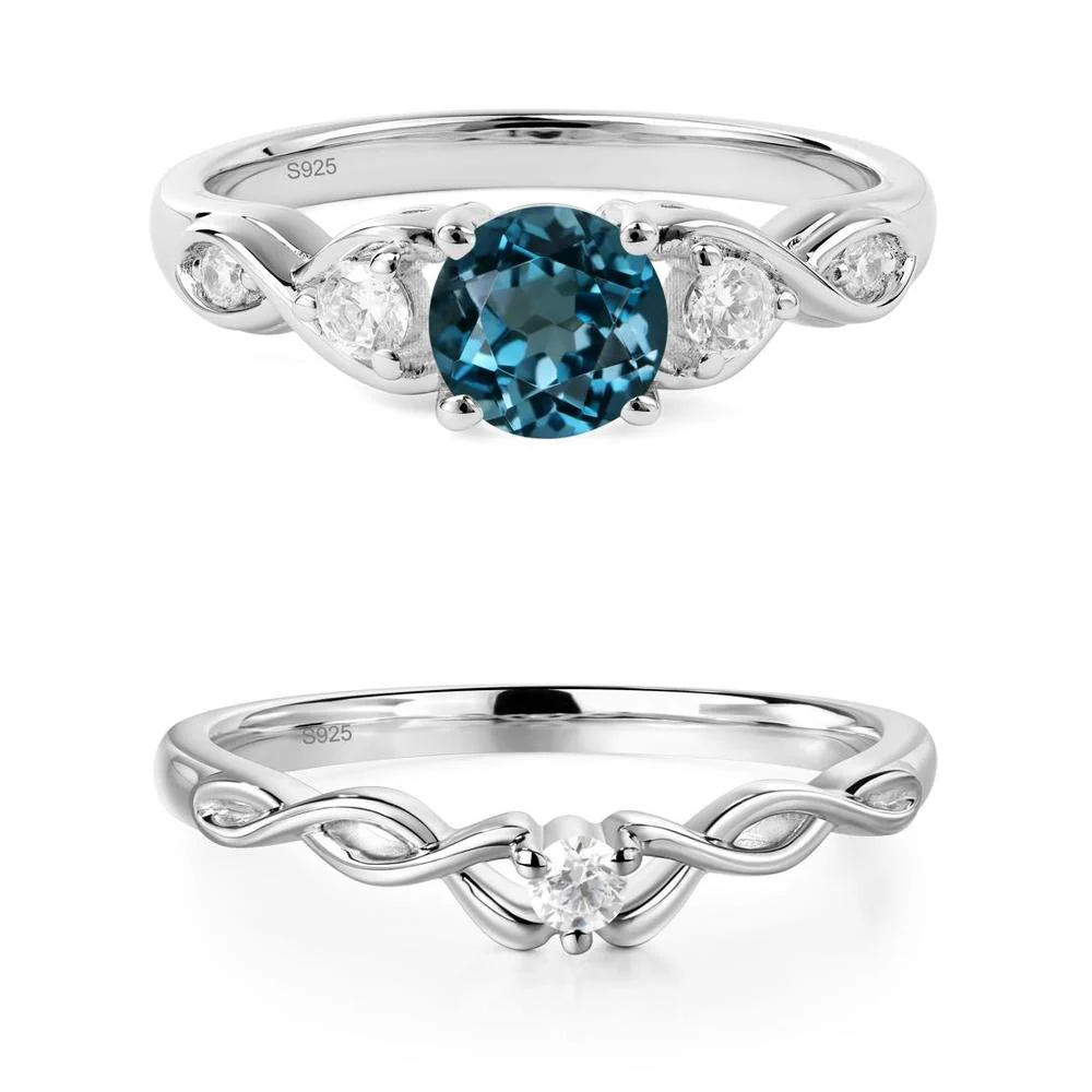 London Blue Topaz Twisted Ring - Image 21