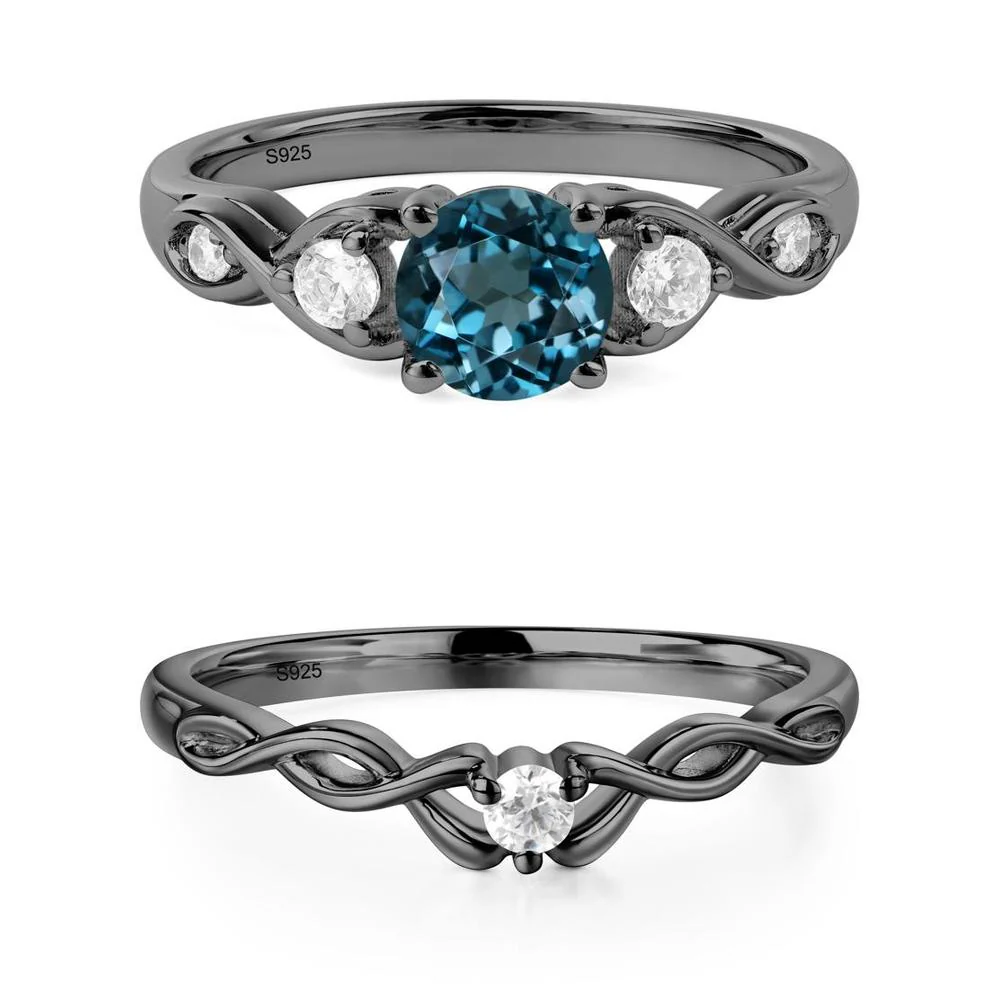 London Blue Topaz Twisted Ring - Image 27