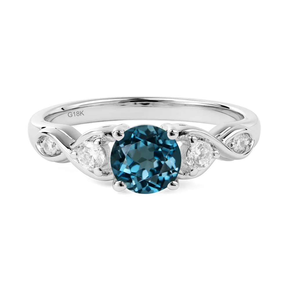 London Blue Topaz Twisted Ring - Image 4