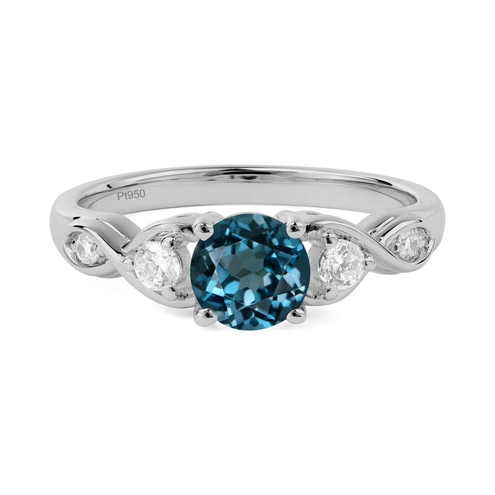 London Blue Topaz Twisted Ring - Image 5