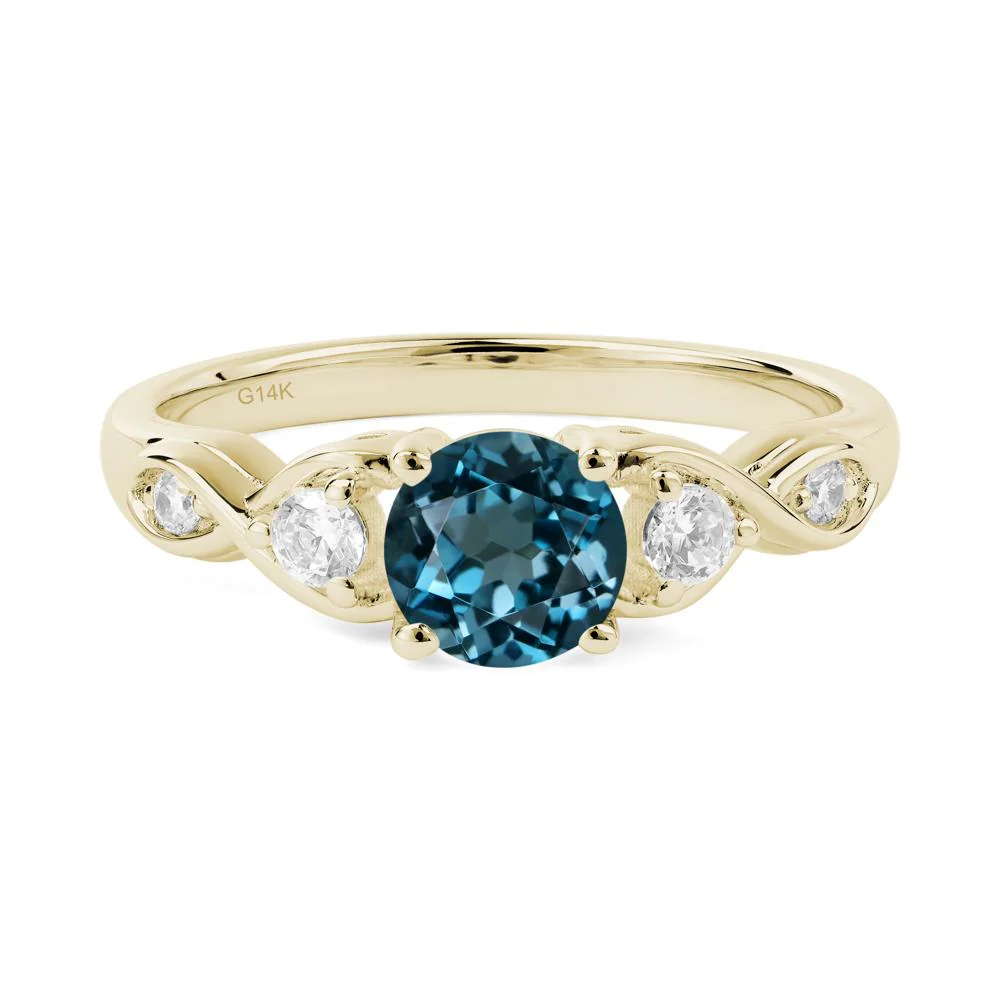 London Blue Topaz Twisted Ring - Image 7