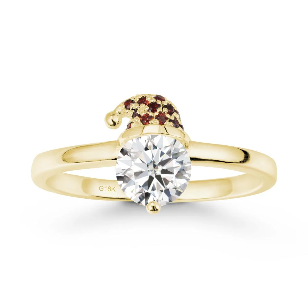 Round Moissanite Creative Ring In 14K Rose Gold - Image 6
