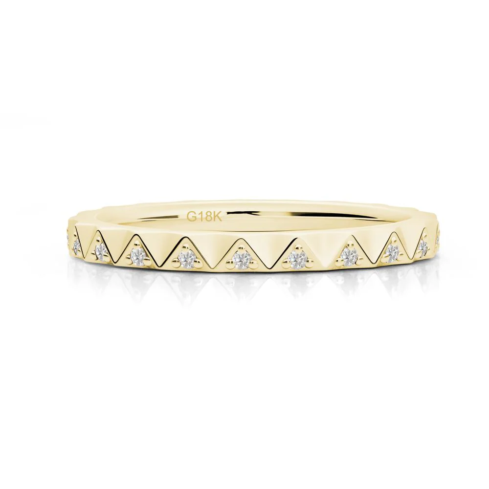 Round Moissanite Stackable Ring - Image 2