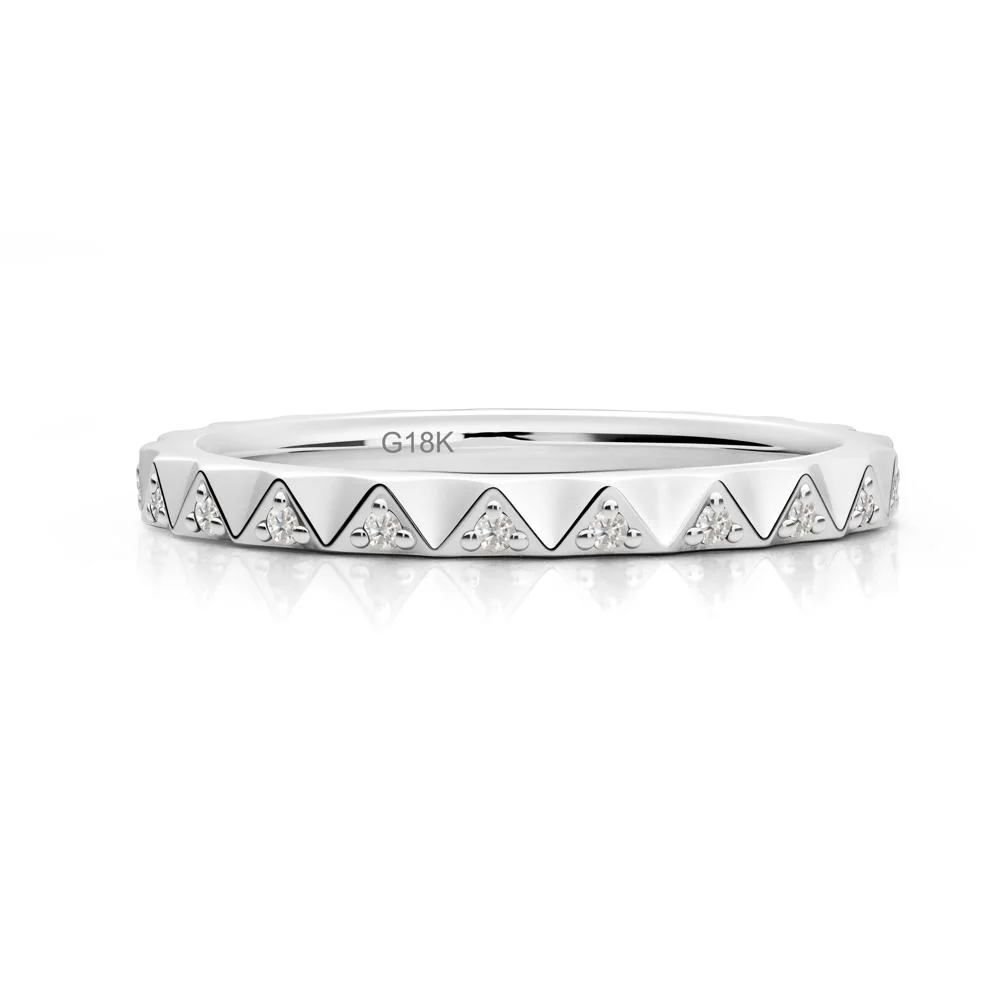 Round Moissanite Stackable Ring - Image 9