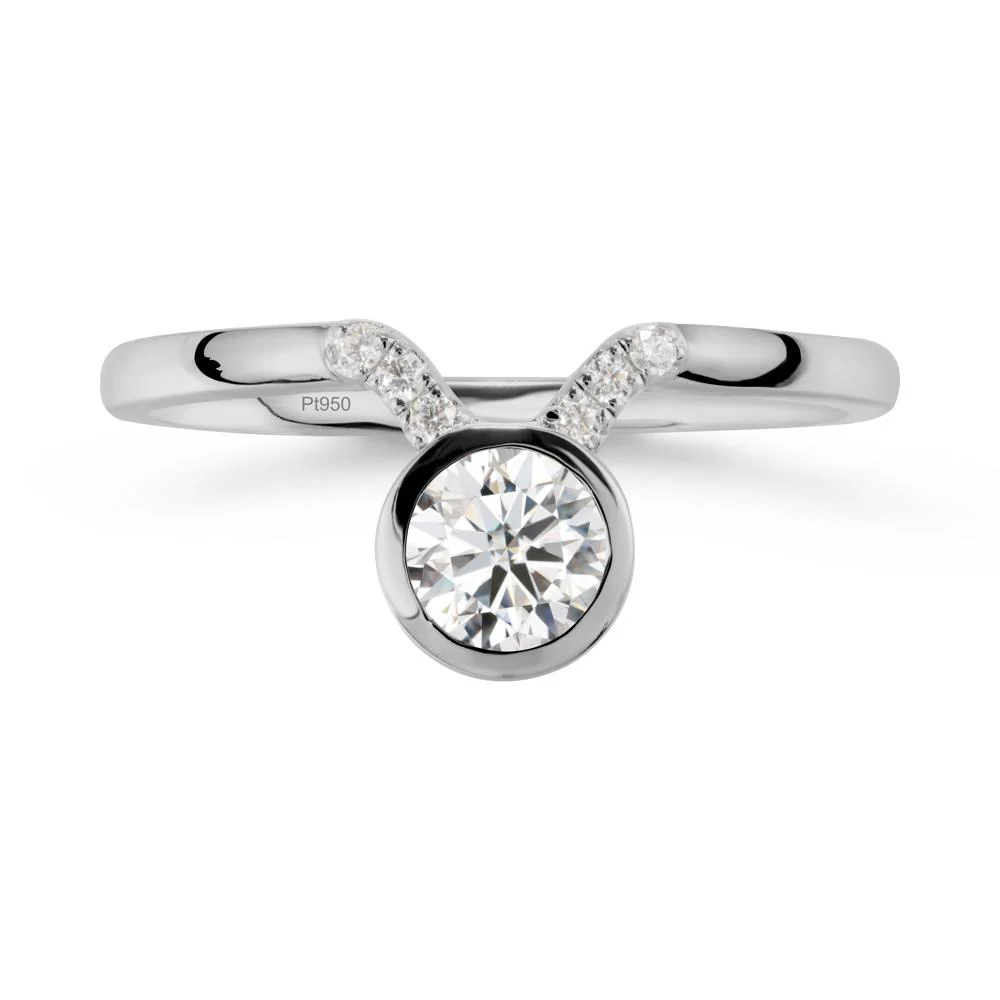 Round Moissanite Taurus Zodiac Ring-Sensual & Loyal - Image 8