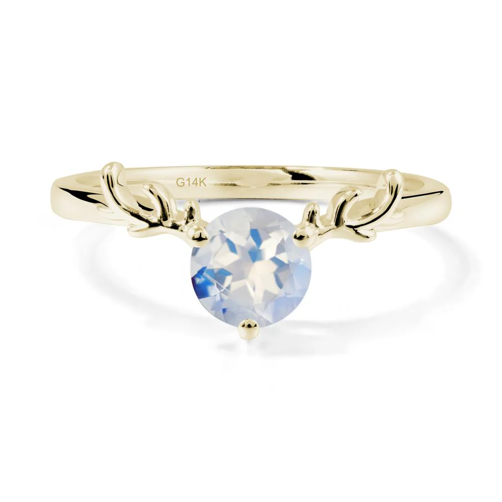 Round Moonstone Antler Christmas Ring - Image 3