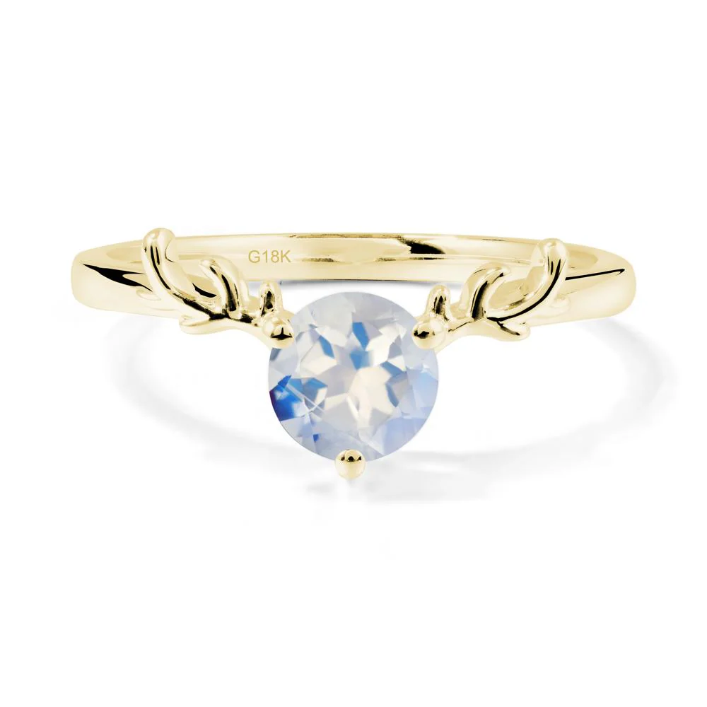Round Moonstone Antler Christmas Ring - Image 6