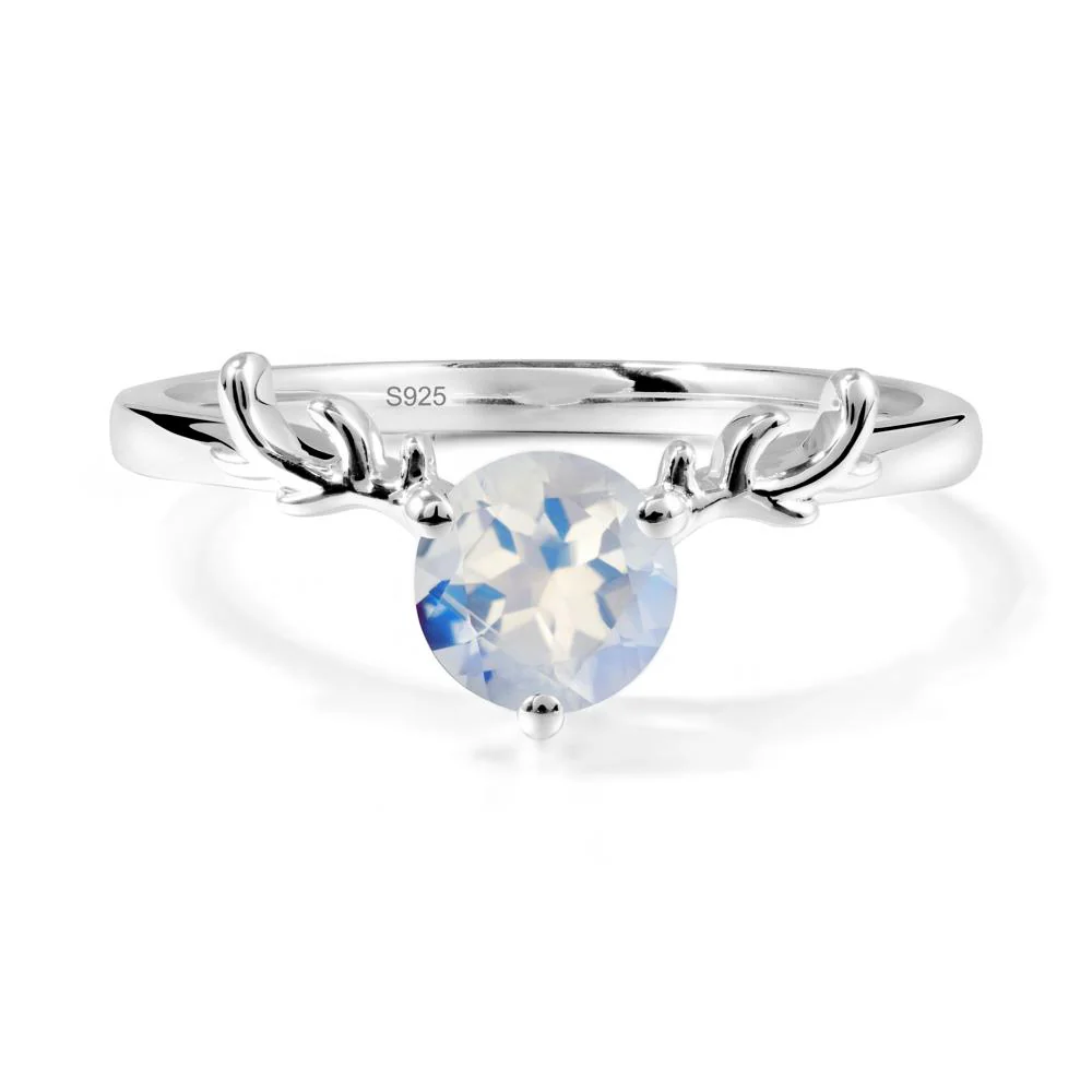 Round Moonstone Antler Christmas Ring - Image 9