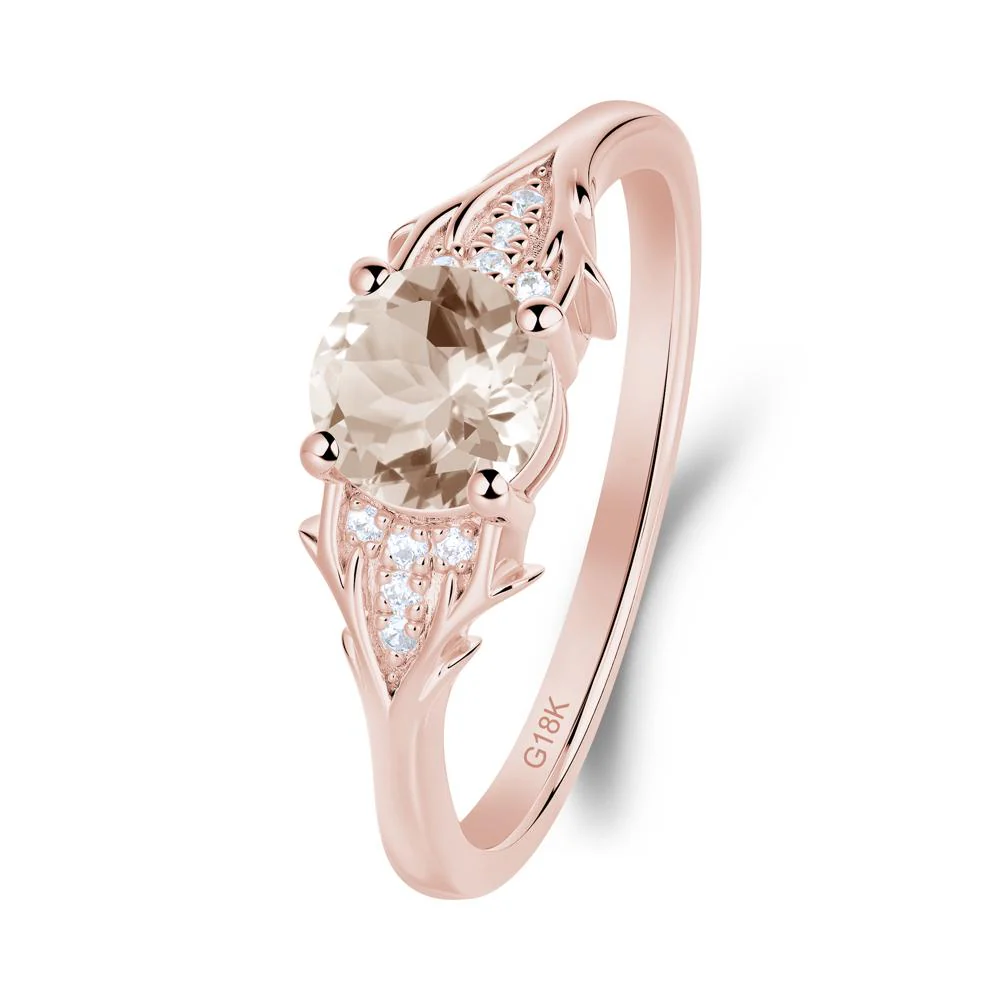 Round Morganite Branch Engagement Ring - Image 4
