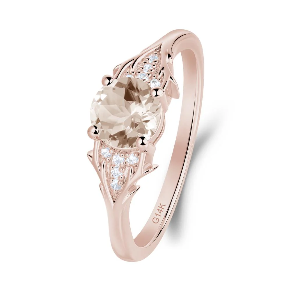 Round Morganite Branch Engagement Ring - Image 7