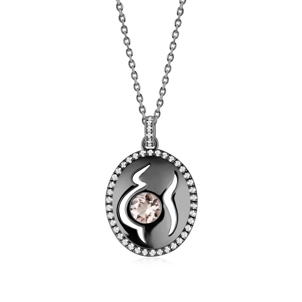 Round Morganite Mom Necklace