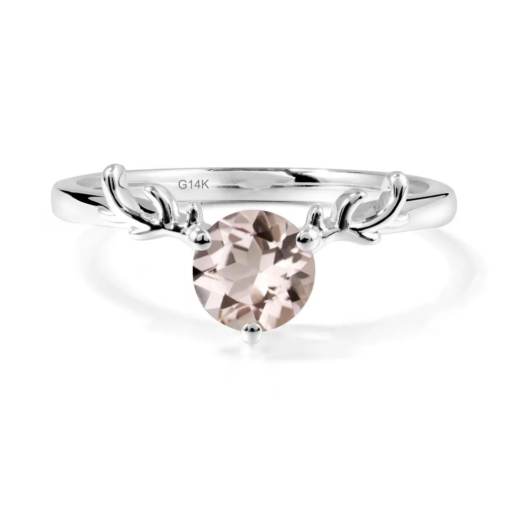 Round Morganite Reindeer Ring - Image 3