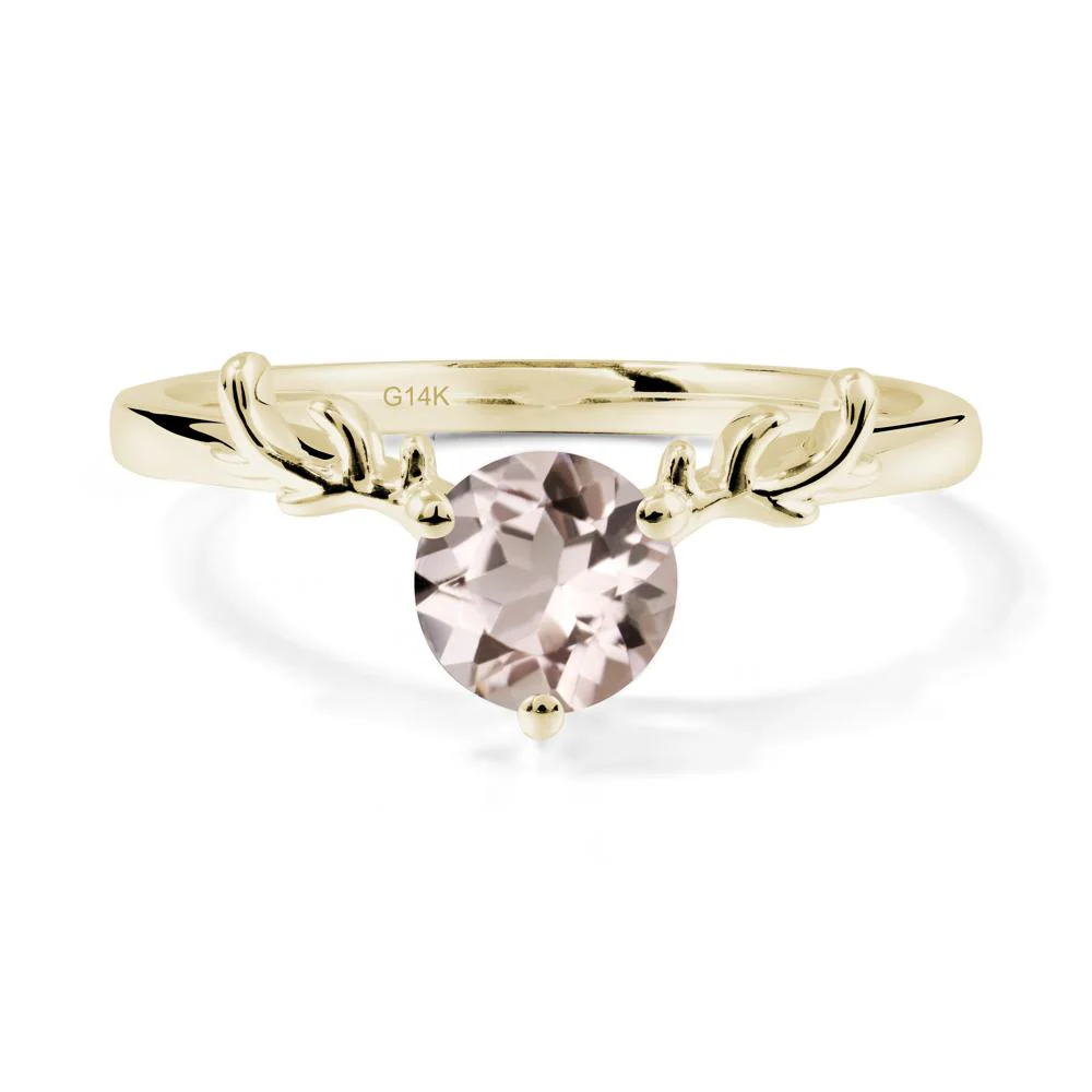 Round Morganite Reindeer Ring - Image 4