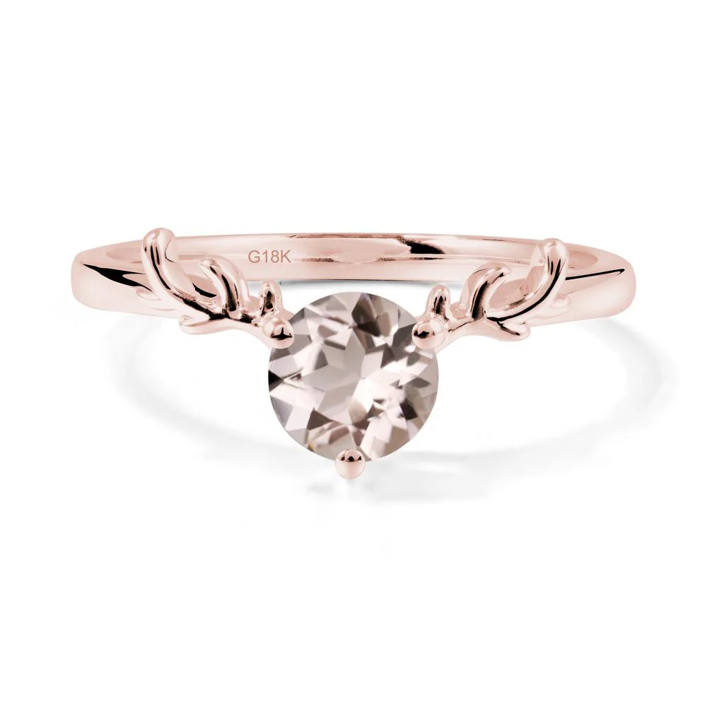 Round Morganite Reindeer Ring - Image 5