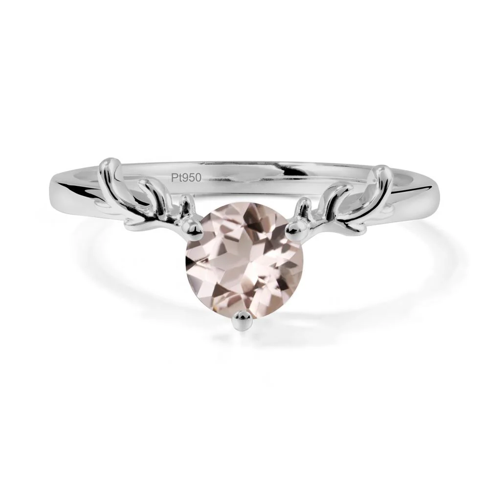 Round Morganite Reindeer Ring - Image 9
