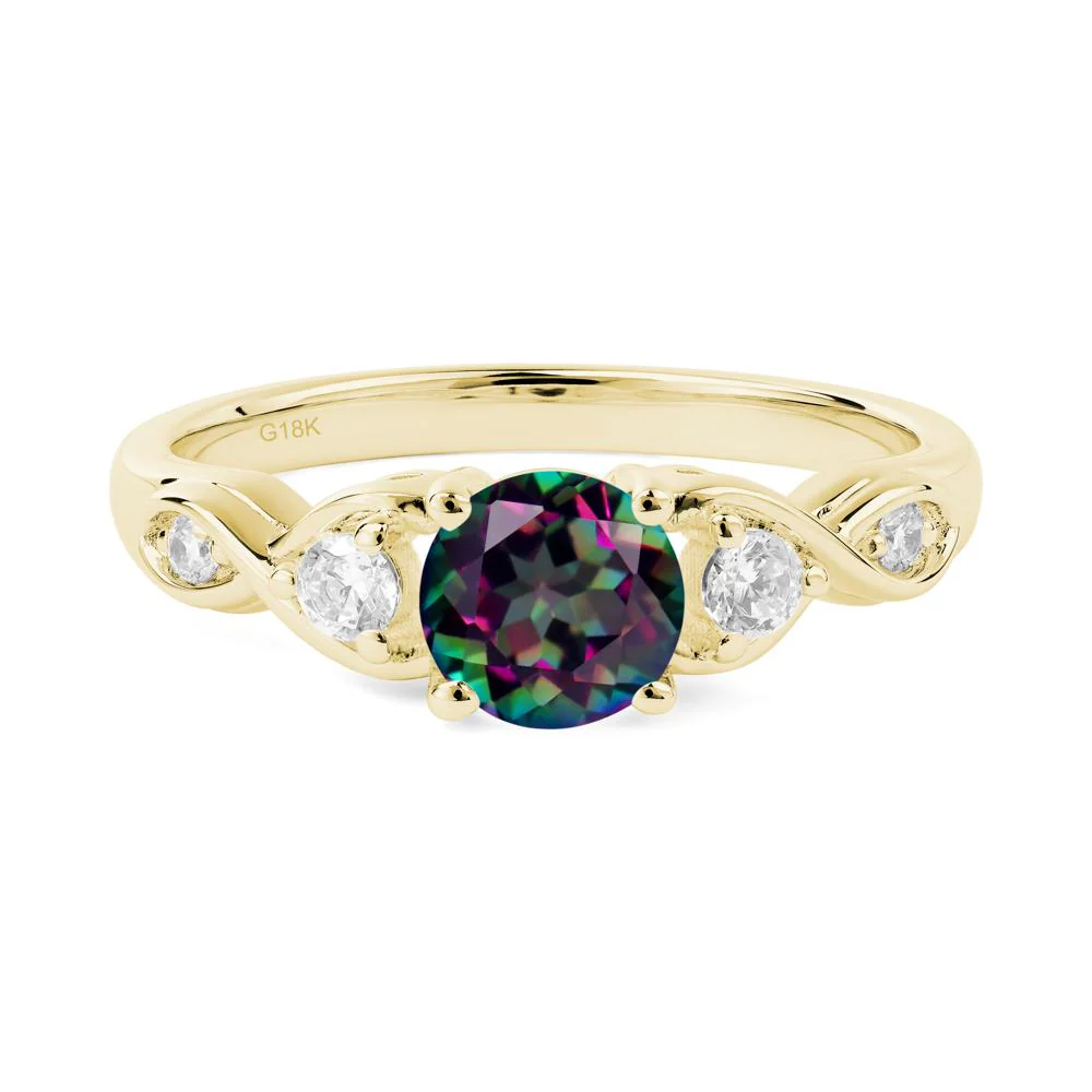 Mystic Topaz Twisted Ring
