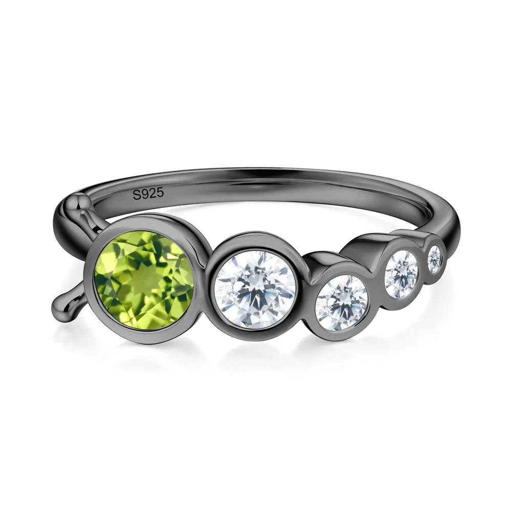 Round Peridot Bubble Ring - Image 7