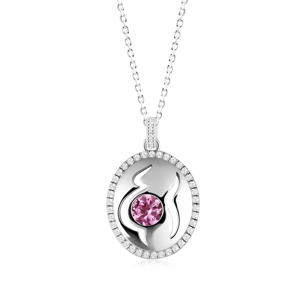 Pink Sapphire Necklace for Pregnant Women - Image 5