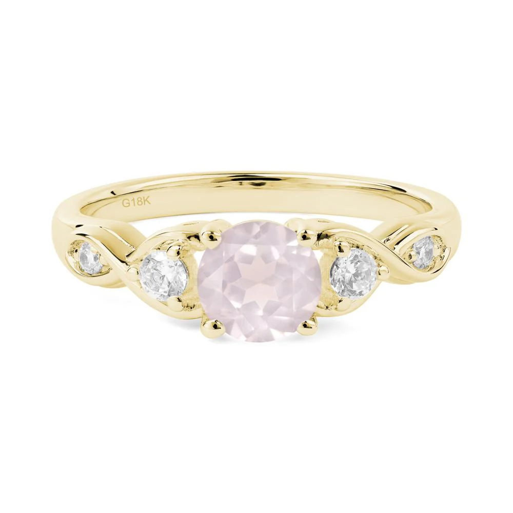 Rose Quartz Twisted Ring