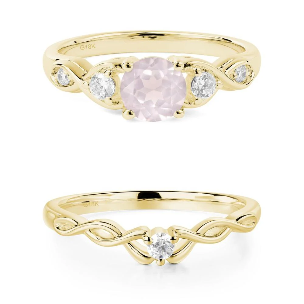 Rose Quartz Twisted Ring - Image 11