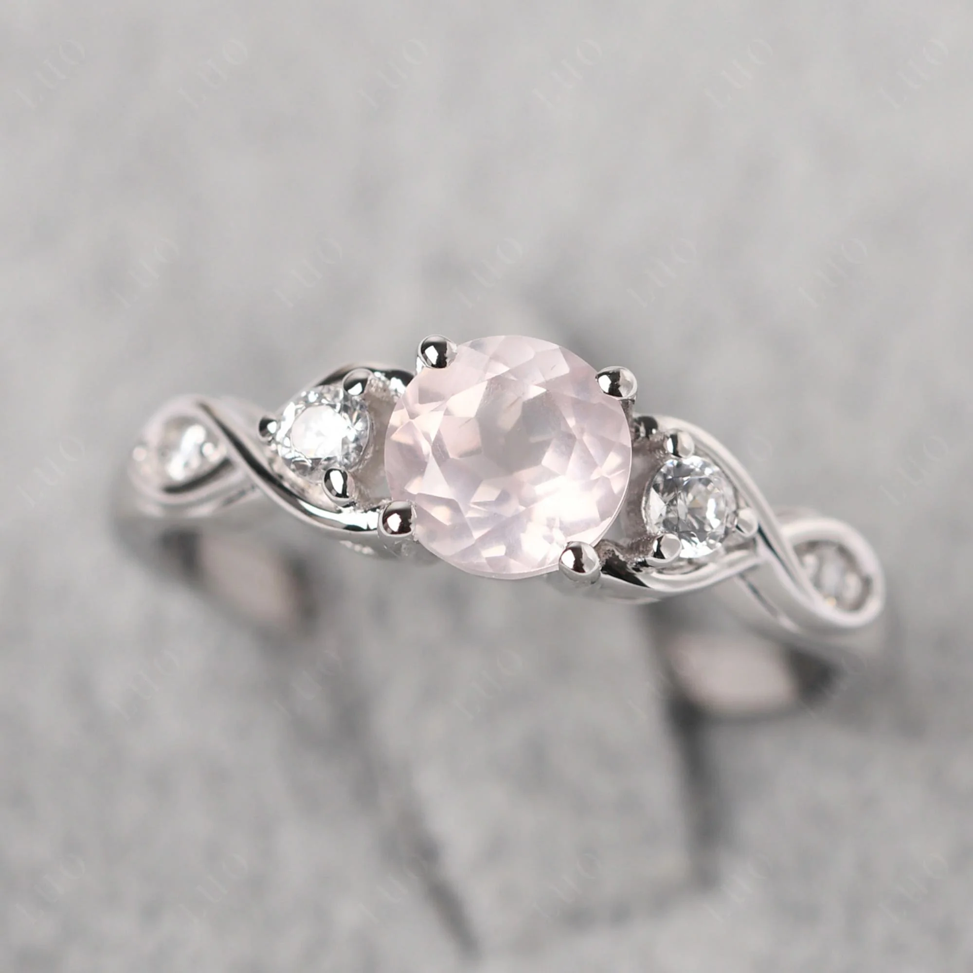 Rose Quartz Twisted Ring - Image 29