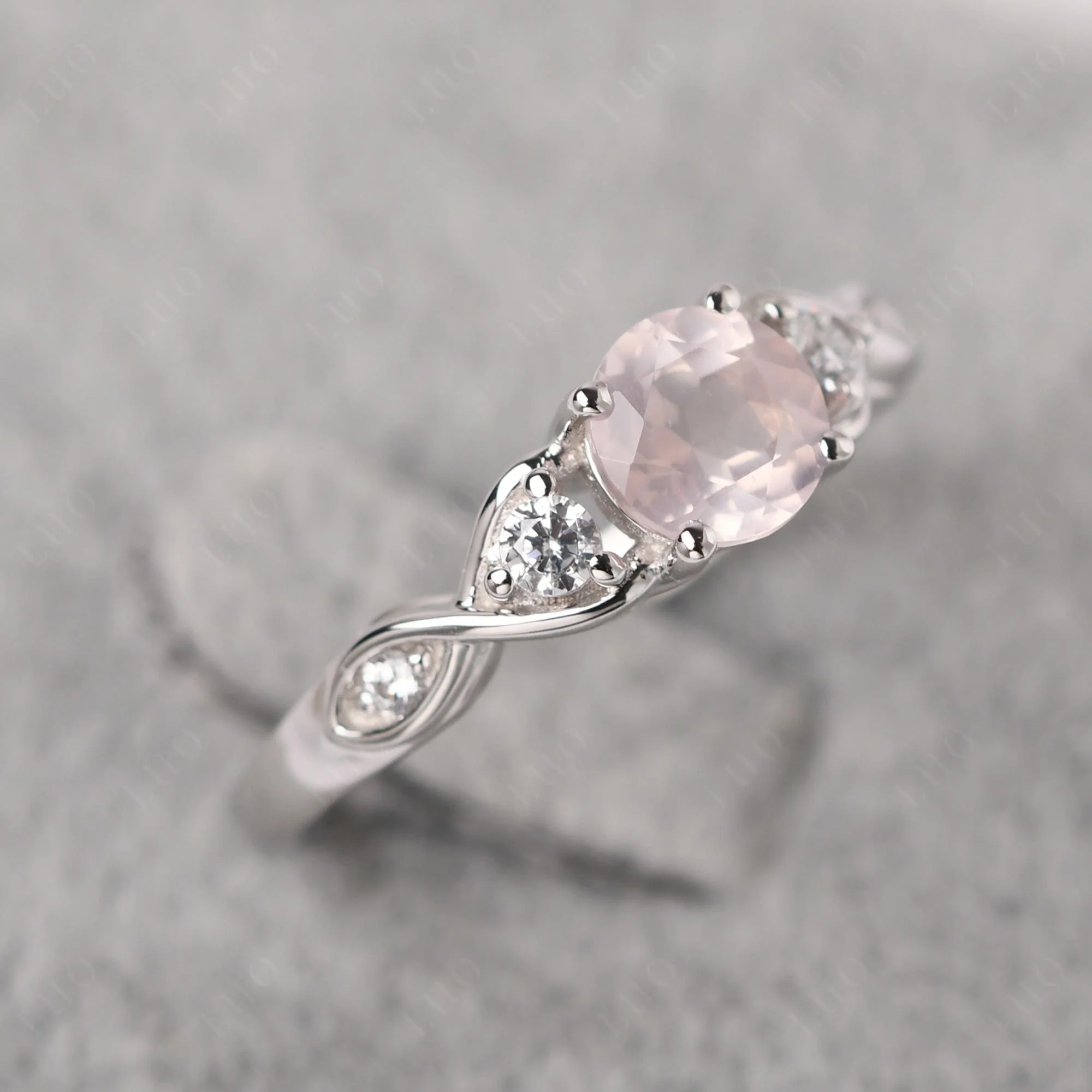 Rose Quartz Twisted Ring - Image 30