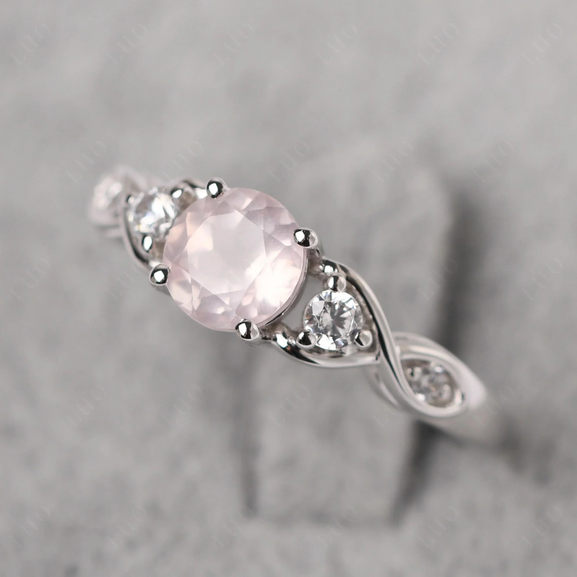 Rose Quartz Twisted Ring - Image 31