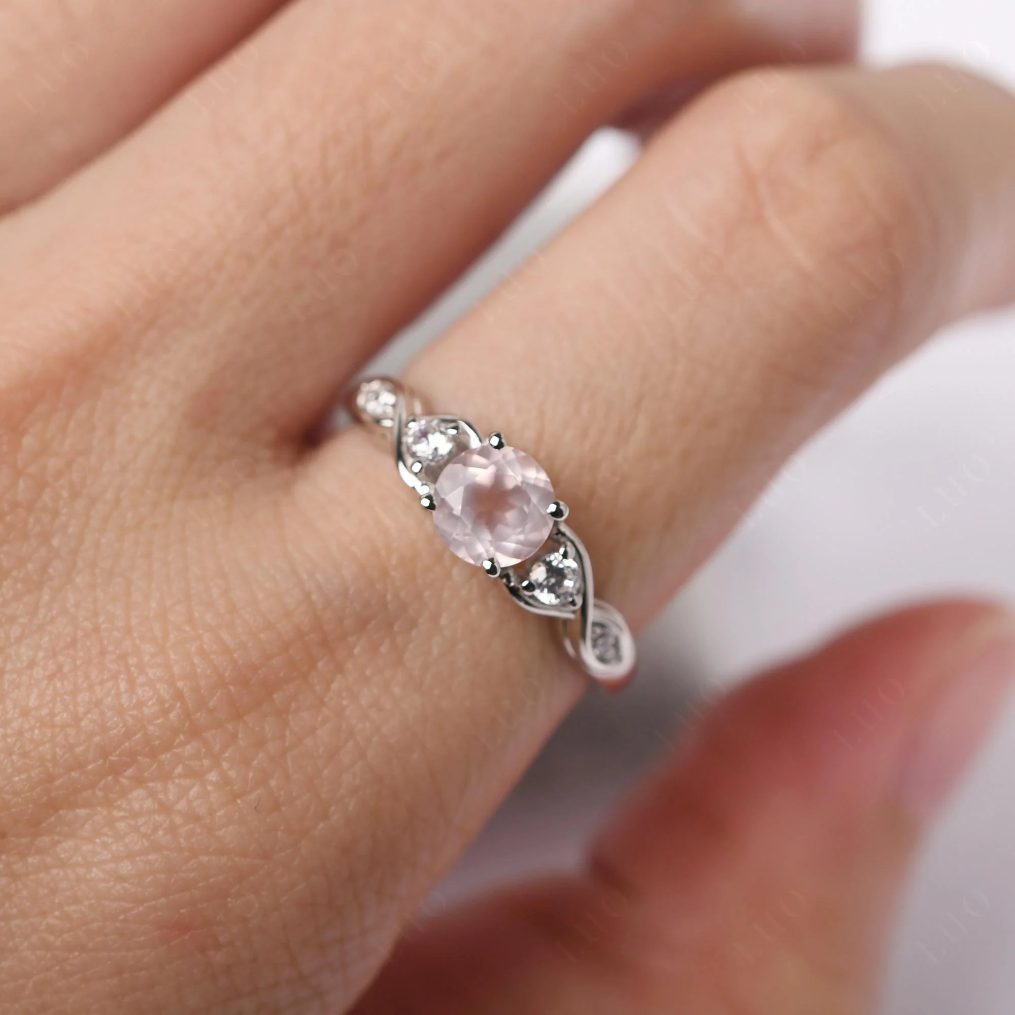 Rose Quartz Twisted Ring - Image 34
