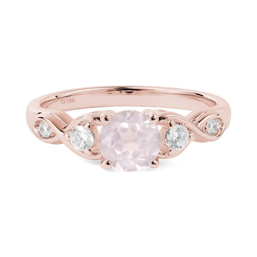 Rose Quartz Twisted Ring - Image 6