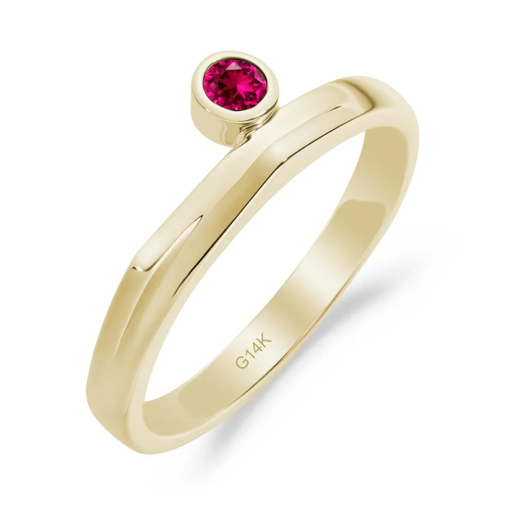 Round Ruby Bezel Ring - Image 3