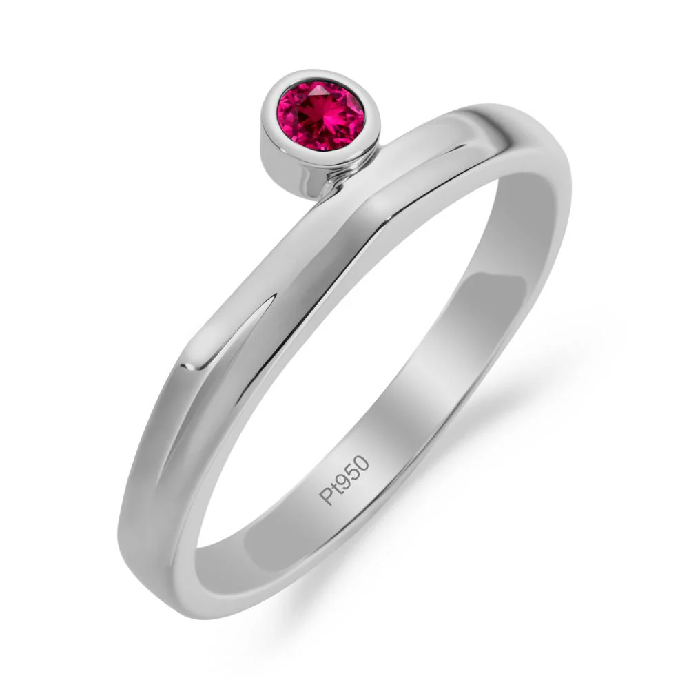 Round Ruby Bezel Ring - Image 6