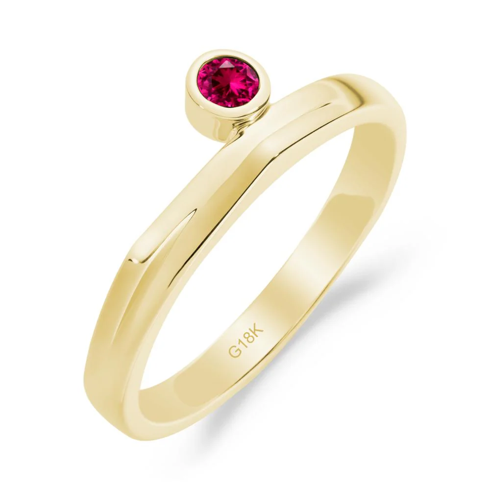 Round Ruby Bezel Ring - Image 7