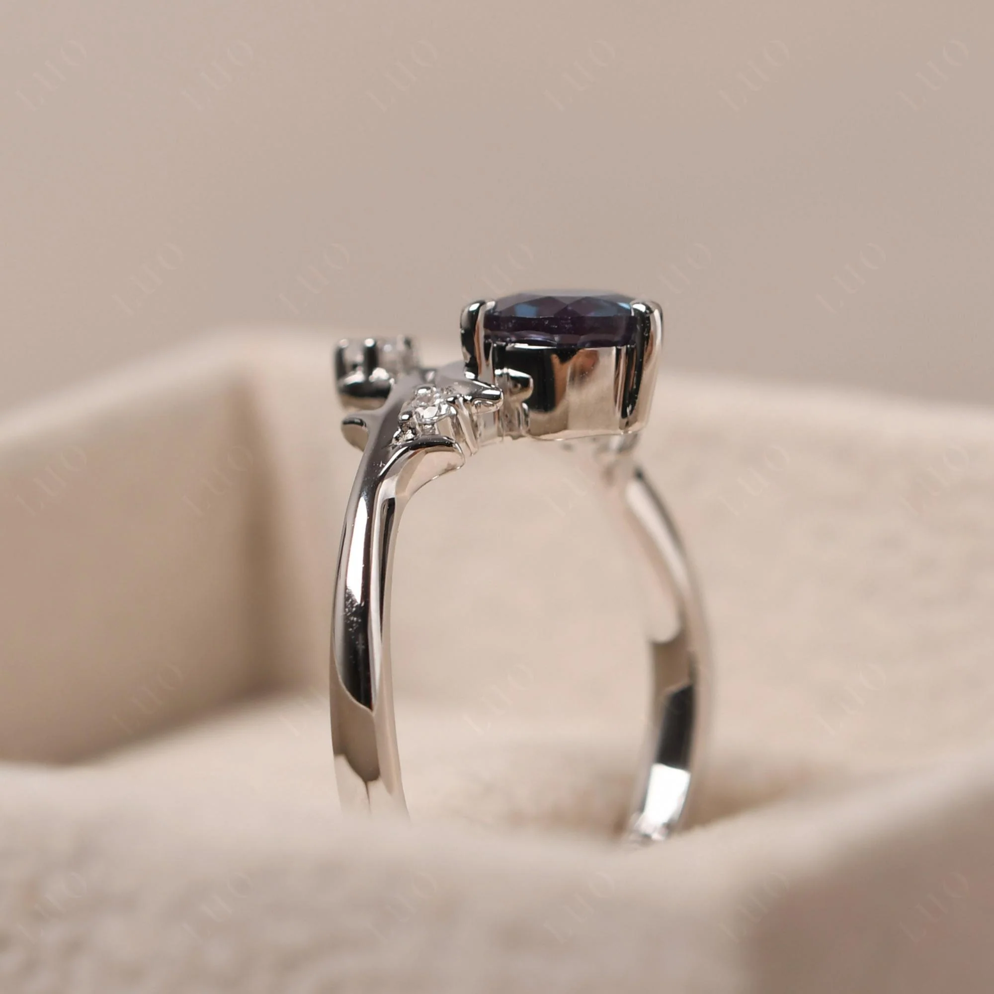 Alexandrite Moon and Star Ring - Image 32
