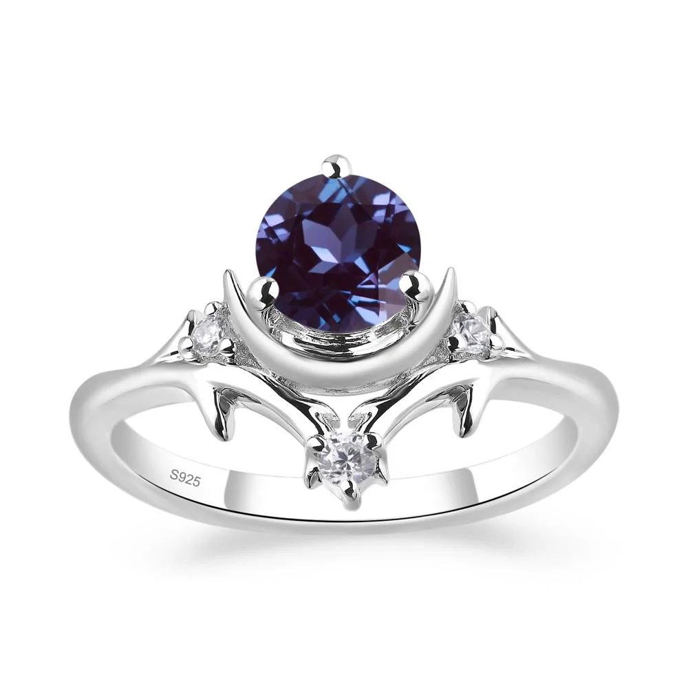 Alexandrite Moon and Star Ring - Image 4