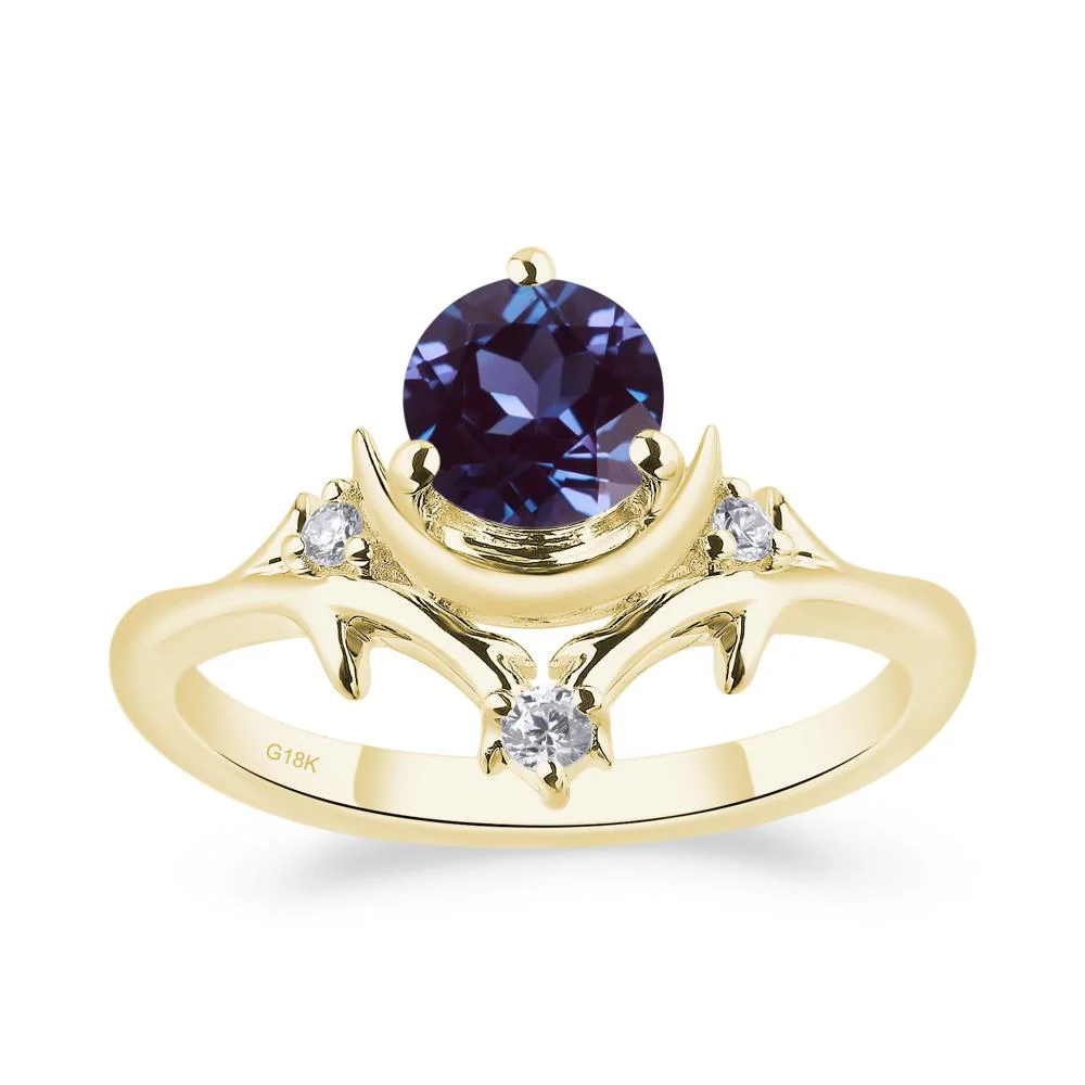 Alexandrite Moon and Star Ring - Image 7
