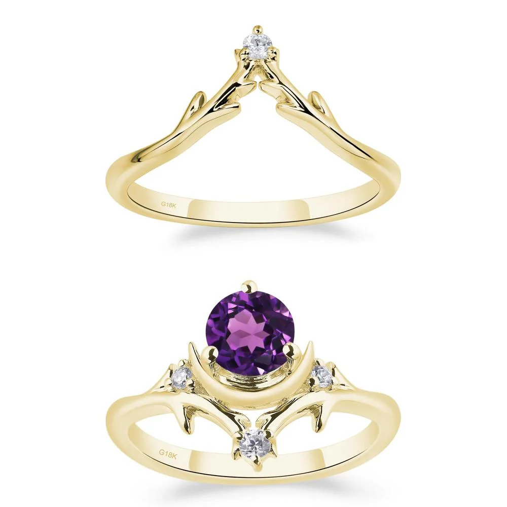 Amethyst Ring with Moon and Star - Image 21