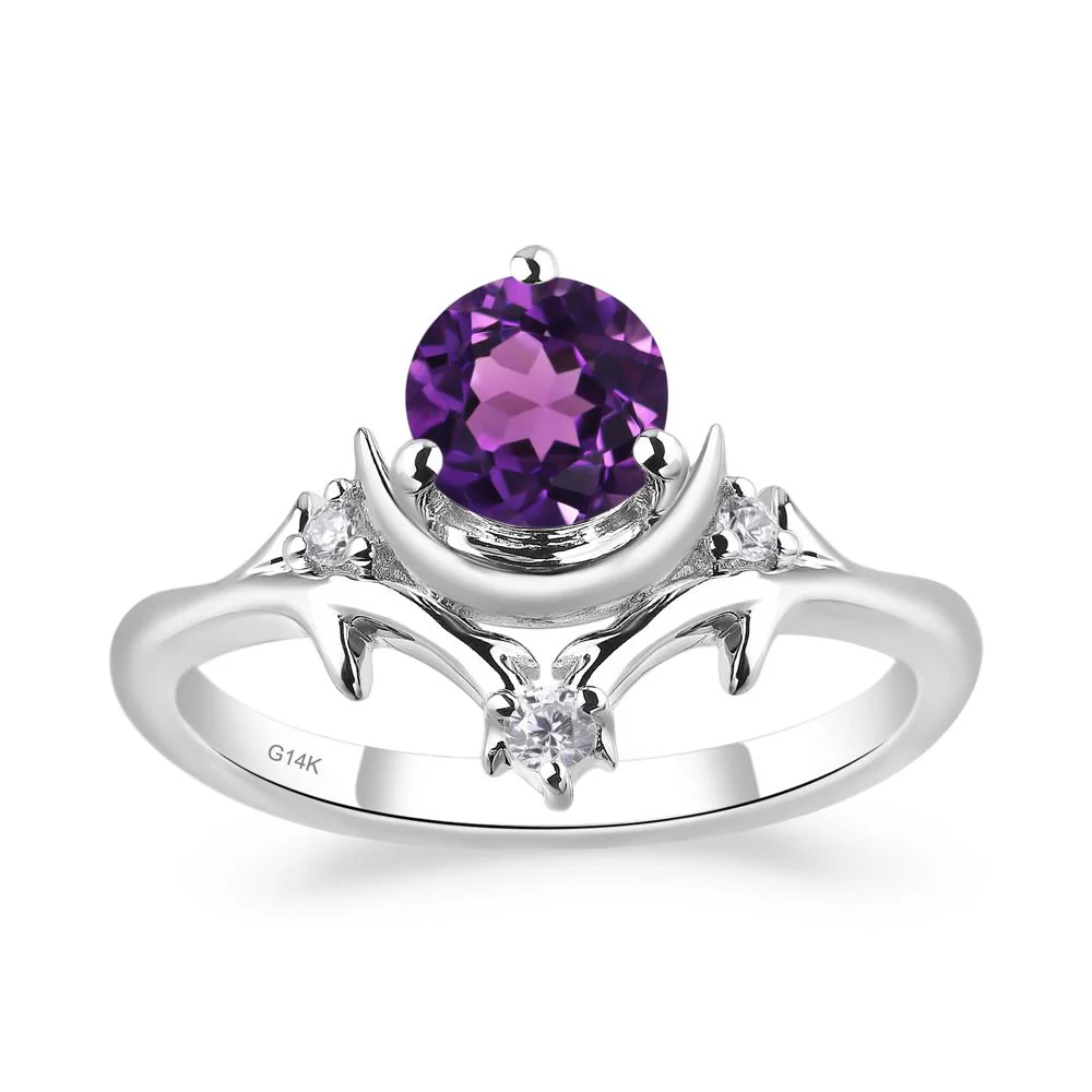 Amethyst Ring with Moon and Star - Image 5