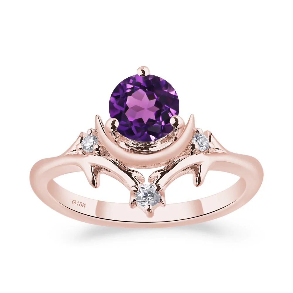 Amethyst Ring with Moon and Star - Image 9