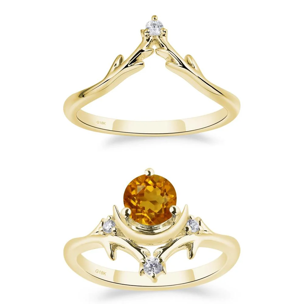 Citrine Star and Moon Engagement Ring - Image 21