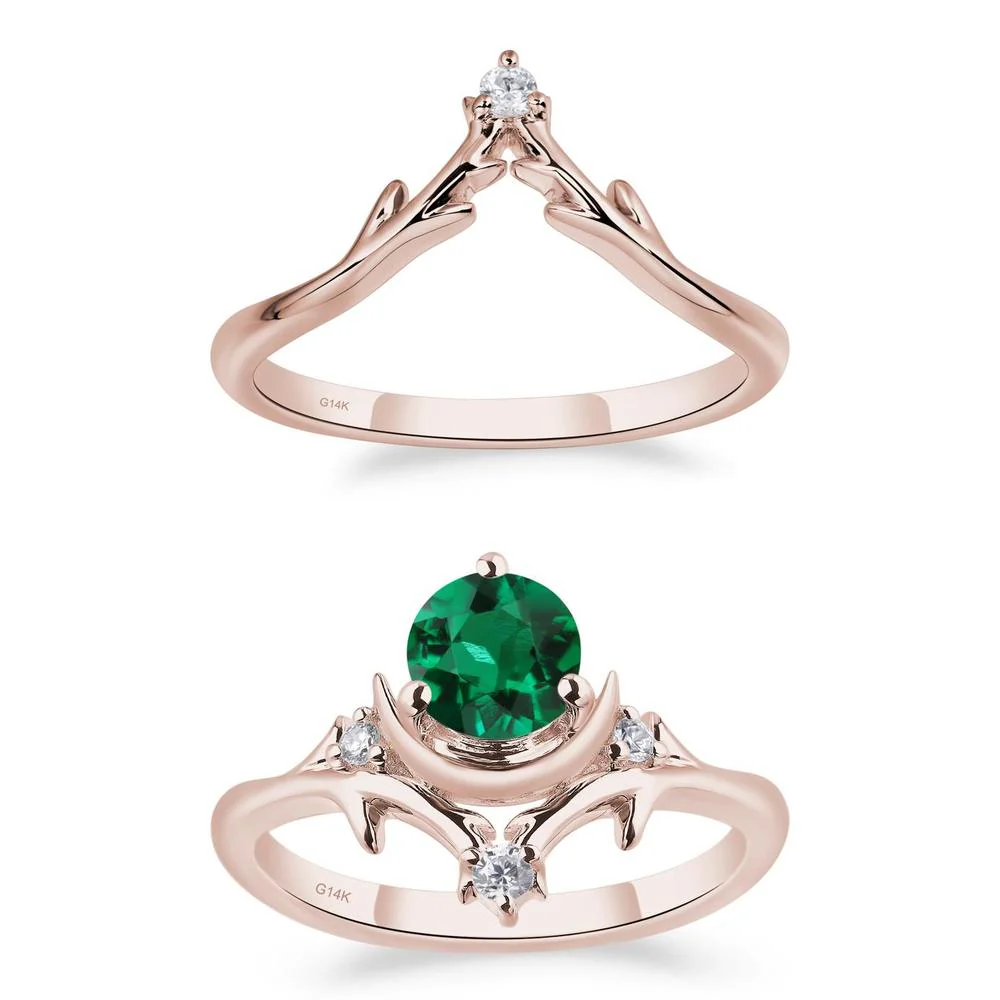 Emerald Moon and Star Ring - Image 11